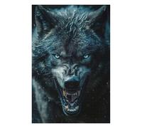 75x50cm/1000pcs Jigsaw Puzzle for Teenagerss Wild Black Wolf Adult Jigsaw Hands-on Game Analysis And Logic Christmas Birthday Gifts 75x50cm/1000pcs