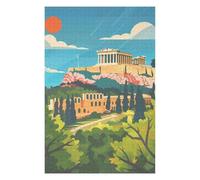 75x50cm/1000pcs Jigsaw Puzzles- Acropolis Athens Illustration Jigsaws for Adults Brain Teaser Game Precision Cutting Deal As Gifts for The Whole Family 75x50cm/1000pcs