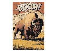 75x50cm/1000pcs Jigsaw Puzzles- Charging Bison Fury Jigsaws for Adults Brain Teaser Game Precision Cutting Deal As Gifts for The Whole Family 75x50cm/1000pcs