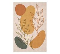 75x50cm/1000pcs Jigsaw Puzzles for Adults Abstract Botanical Art with Earth Tones Minimalist Nature Puzzles for Adults Family Games Wall Decoration Parent-child Interaction 75x50cm/1000pcs