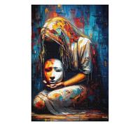75x50cm/1000pcs Jigsaw Puzzles for Adults Behind The Mask - Abstract Expressionism Puzzles for Adults Family Games Wall Decoration Parent-child Interaction 75x50cm/1000pcs