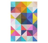 75x50cm/1000pcs Jigsaw Puzzles for Adults Colored Triangles D Jigsaw for Adults Family Game Precision Cutting Birthday And Unique Gifts 75x50cm/1000pcs