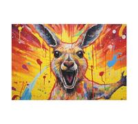 75x50cm/1000pcs Jigsaw Puzzles for Adults Colorful Kangaroo Artwork Teenagers Puzzles Hands-on Game Improve Memory Parent-child Interaction 75x50cm/1000pcs