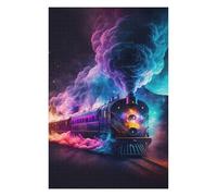 75x50cm/1000pcs Jigsaw Puzzles for Adults Colorful Steam Train Journey Adult Puzzles Brain Teaser Game Precision Cutting Difficult And Challenge 75x50cm/1000pcs