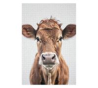 75x50cm/1000pcs Jigsaw Puzzles for Adults Cow Face Adult Puzzles Brain Teaser Game Precision Cutting Difficult And Challenge 75x50cm/1000pcs