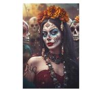 75x50cm/1000pcs Jigsaw Puzzles for Adults Day of The Dead Beauty-2 Puzzle for Adults Relax Games Hand Speed Race Difficult And Challenge 75x50cm/1000pcs