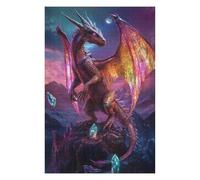 75x50cm/1000pcs Jigsaw Puzzles for Adults Dragon Around The Crystal Jigsaw Puzzle Hands-on Game Wall Art Unique Gifts for Birthday And Christmas 75x50cm/1000pcs