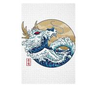 75x50cm/1000pcs Jigsaw Puzzles for Adults Dragon Wave Off Kanagawa Jigsaw Puzzle Hands-on Game Wall Art Unique Gifts for Birthday And Christmas 75x50cm/1000pcs
