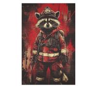 75x50cm/1000pcs Jigsaw Puzzles for Adults Firefighter Raccoon Teenagers Puzzles DIY Toys Precision Cutting Parent-child Interaction 75x50cm/1000pcs