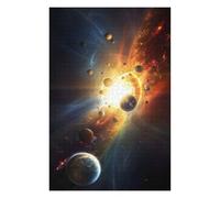 75x50cm/1000pcs Jigsaw Puzzles for Adults Galactic Collision Planets in Motion Teenagers Puzzles Relaxing Games Stress Reliever Parent-child Interaction 75x50cm/1000pcs