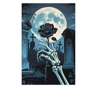 75x50cm/1000pcs Jigsaw Puzzles for Adults Gothic Rose in Graveyard Adult Jigsaw Puzzle Hands-on Game Enhance Memory Birthday And Unique Gifts 75x50cm/1000pcs