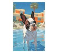 75x50cm/1000pcs Jigsaw Puzzles for Adults Hollywood Boston Terrier Adult Puzzles Brain Teaser Game Precision Cutting Difficult And Challenge 75x50cm/1000pcs