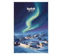 75x50cm/1000pcs Jigsaw Puzzles for Adults Iqaluit Aurora Borealis Adult Puzzles Brain Teaser Game Precision Cutting Difficult And Challenge 75x50cm/1000pcs