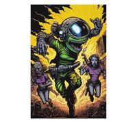 75x50cm/1000pcs Jigsaw Puzzles for Adults Jigsaw Alien in Spacesuit Attacks Adult Puzzles Relaxing Games A Work of Art Fun at Home Activities, 75x50cm/1000pcs