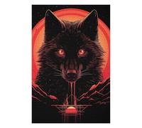 75x50cm/1000pcs Jigsaw Puzzles for Adults Jigsaw Black Wolf Sunset Adult Jigsaw Toy Wall Decor Analysis And Logic Fun Activities at Home 75x50cm/1000pcs