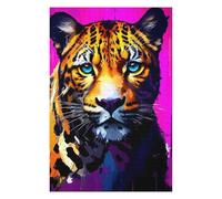 75x50cm/1000pcs Jigsaw Puzzles for Adults Jigsaw Colorful Leopard Portrait -12 Puzzle for Adults Toy Wall Decor Difficult Challenge Christmas Birthday Gifts 75x50cm/1000pcs