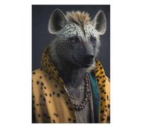 75x50cm/1000pcs Jigsaw Puzzles for Adults Jigsaw Hyena Wild Animals Puzzles for Adults Brain Teaser Game Wall Art Christmas Birthday Gifts 75x50cm/1000pcs