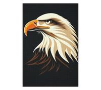 75x50cm/1000pcs Jigsaw Puzzles for Adults Jigsaw Majestic Eagle Vector Portrait with Sharp Gaze Adult Jigsaw Toy Wall Decor Analysis And Logic Fun Activities at Home 75x50cm/1000pcs