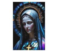 75x50cm/1000pcs Jigsaw Puzzles for Adults Jigsaw Maria Holy Serenity Puzzles for Adults Brain Teaser Game Wall Art Christmas Birthday Gifts 75x50cm/1000pcs