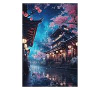 75x50cm/1000pcs Jigsaw Puzzles for Adults Jigsaw Neon Tokyo Sakura Nights Puzzles for Adults Brain Teaser Game Wall Art Christmas Birthday Gifts 75x50cm/1000pcs