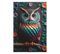 75x50cm/1000pcs Jigsaw Puzzles for Adults Jigsaw Owl Flower Puzzles for Adults DIY Toys Improve Memory Christmas Birthday Gifts 75x50cm/1000pcs