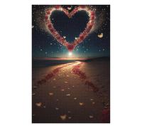 75x50cm/1000pcs Jigsaw Puzzles for Adults Jigsaw Romantic Beach Pathway Adult Puzzles Relaxing Games A Work of Art Fun at Home Activities, 75x50cm/1000pcs