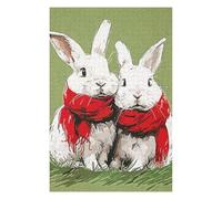 75x50cm/1000pcs Jigsaw Puzzles for Adults Jigsaw Sweet Rabbit Puzzles for Adults DIY Toys Improve Memory Christmas Birthday Gifts 75x50cm/1000pcs
