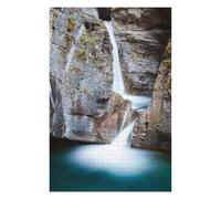 75x50cm/1000pcs Jigsaw Puzzles for Adults Jonston Canyon Falls Banff Puzzle for Adults Brain Teaser Game Presents for Women Parent-child Interaction 75x50cm/1000pcs