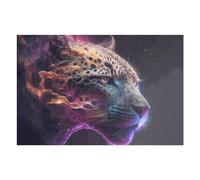 75x50cm/1000pcs Jigsaw Puzzles for Adults Leopard in Abstract Art Jigsaw for Adults Family Games Presents for Women Parent-child Interaction 75x50cm/1000pcs