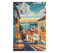 75x50cm/1000pcs Jigsaw Puzzles for Adults Lisbon Portugal City Jigsaw Puzzle Hands-on Game Wall Art Unique Gifts for Birthday And Christmas 75x50cm/1000pcs