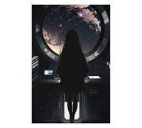 75x50cm/1000pcs Jigsaw Puzzles for Adults Lonely Girl At Night Adult Puzzles Brain Teaser Game Precision Cutting Difficult And Challenge 75x50cm/1000pcs
