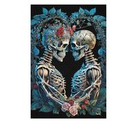 75x50cm/1000pcs Jigsaw Puzzles for Adults Loving Skeletons Puzzles for Adults Hands-on Game Perfect Decoration Unique Gifts for Birthday And Christmas 75x50cm/1000pcs