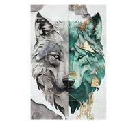 75x50cm/1000pcs Jigsaw Puzzles for Adults Marble Wolf Artwork Puzzle for Adults Relax Games Hand Speed Race Difficult And Challenge 75x50cm/1000pcs