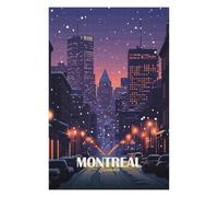 75x50cm/1000pcs Jigsaw Puzzles for Adults Montreal Canada Winter Cityscape Jigsaw for Adults Relax Games For Family Fun for Is Ideal As A Gift 75x50cm/1000pcs