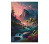 75x50cm/1000pcs Jigsaw Puzzles for Adults Mountain River Sunset Puzzle for Adults Relax Games Hand Speed Race Difficult And Challenge 75x50cm/1000pcs
