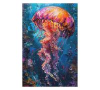 75x50cm/1000pcs Jigsaw Puzzles for Adults Ocean Squid Painting Puzzle for Adults Brain Teaser Game Presents for Women Parent-child Interaction 75x50cm/1000pcs