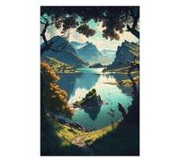 75x50cm/1000pcs Jigsaw Puzzles for Adults Peaceful Lake Adult Puzzles Brain Teaser Game Precision Cutting Difficult And Challenge 75x50cm/1000pcs