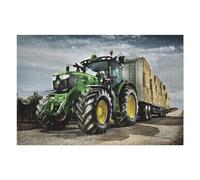 75x50cm/1000pcs Jigsaw Puzzles for Adults Powerful Farm Tractor with Hay Trailer Jigsaw for Adults Relax Games For Family Fun for Is Ideal As A Gift 75x50cm/1000pcs