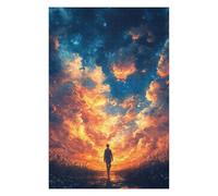 75x50cm/1000pcs Jigsaw Puzzles for Adults Silhouette Under Starry Sky Jigsaw for Adults Relax Games For Family Fun for Is Ideal As A Gift 75x50cm/1000pcs