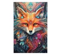 75x50cm/1000pcs Jigsaw Puzzles for Adults Teenagerss Red Fox Potrait Abstract Jigsaw Puzzle Relaxing Games Analysis And Logic Birthday And Unique Gifts 75x50cm/1000pcs