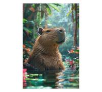 75x50cm/1000pcs Jigsaw Puzzles for Adults Tropical Floral Capybara Adult Puzzles Brain Teaser Game Precision Cutting Difficult And Challenge 75x50cm/1000pcs