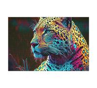 75x50cm/1000pcs Jigsaw Puzzles for Adults Vibrant Leopard Portrait Teenagers Puzzles Hands-on Game Improve Memory Parent-child Interaction 75x50cm/1000pcs
