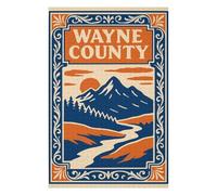 75x50cm/1000pcs Jigsaw Puzzles for Adults Wayne County Landscape Illustration Teenagers Puzzles Family Game Hand Speed Race Unique Gifts for Birthday And Christmas 75x50cm/1000pcs