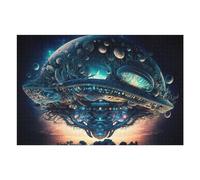75x50cm/1000pcs Jigsaw Puzzles for Adults Whale-Shaped Floating Island in Space Jigsaw for Adults Family Games Presents for Women Parent-child Interaction 75x50cm/1000pcs