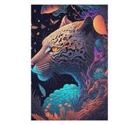 75x50cm/1000pcs Jigsaw Puzzles for Adults Whimsical Tiger in Fantasy Forest Puzzles for Adults DIY Toys Home Decoration Difficult And Challenge 75x50cm/1000pcs