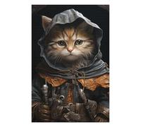 75x50cm/1000pcs Jigsaw Puzzles for Adults Wizard Cat Puzzle for Adults Brain Teaser Game Presents for Women Parent-child Interaction 75x50cm/1000pcs