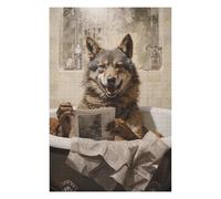 75x50cm/1000pcs Jigsaw Puzzles for Adults Wolf Bathtub Adult Puzzles Brain Teaser Game Precision Cutting Difficult And Challenge 75x50cm/1000pcs