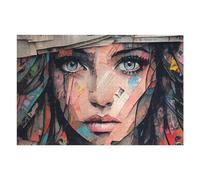 75x50cm/1000pcs Jigsaw Puzzles for Teenagerss Abstract Collage Portrait Artwork Jigsaw Puzzle Toy Wall Decor Difficult Hard Unique Birthday And Xmas Gifts 75x50cm/1000pcs