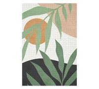 75x50cm/1000pcs Jigsaw Puzzles for Teenagerss Abstract Tropical Leaves Jigsaw Brain Teaser Game Wall Decoration Unique Birthday And Xmas Gifts 75x50cm/1000pcs