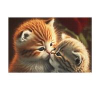 75x50cm/1000pcs Jigsaw Puzzles for Teenagerss Adorable Kitten Duo Jigsaw Puzzle Toy Wall Decor Difficult Hard Unique Birthday And Xmas Gifts 75x50cm/1000pcs